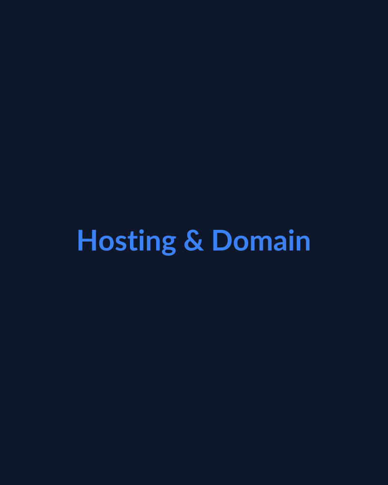 Hosting and Domain